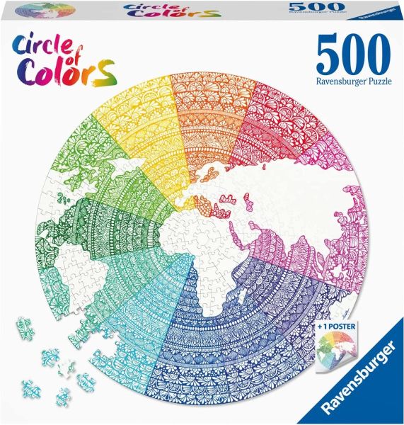 RAV171682 - 500 Piece Mandala Circle of Colors Puzzle - 1