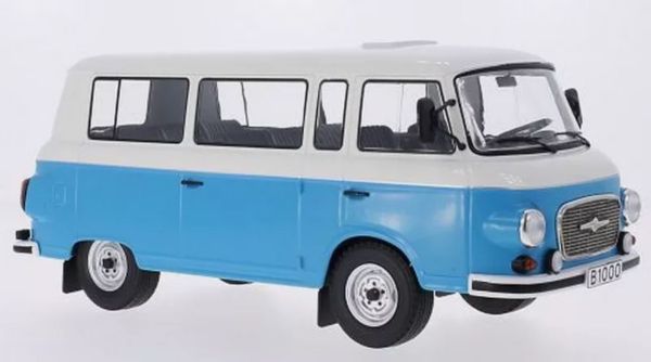 MOD18007 - BARKAS B1000 mini bus 1965 White and blue - 1