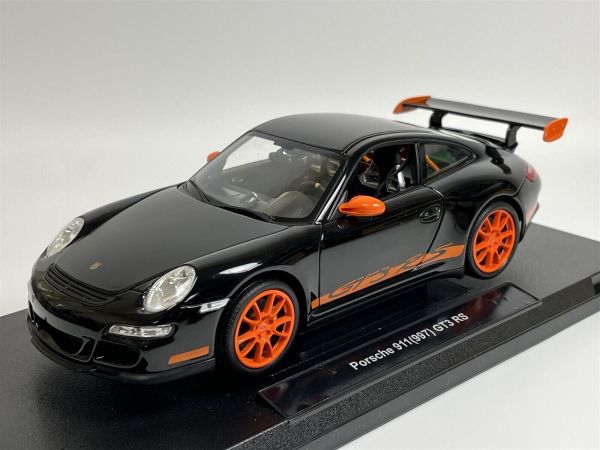 WEL18015NOIR - PORSCHE GT3 rs 2007 Black with Orange wheels - 1