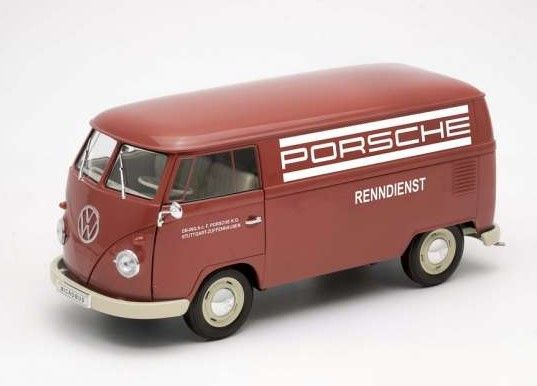 WEL18053TDA - VOLKSWAGEN T1 bus PORSCHE RENNDIENST red - 1