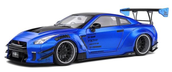 SOL1805801 - NISSAN GT-R (R35) W/ Liberty Walk Body Kit 2.0 Metallic Blue 2020 - 1