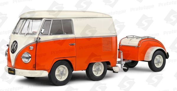 SOL1810902 - VOLKSWAGEN Kool Kombi 1950 Orange and white - 1