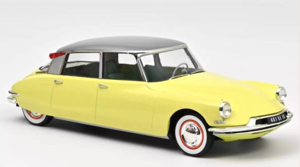 NOREV181762 - 1960 CITROEN DS19 Daffodil yellow with caravan Digue Panoramic - 1