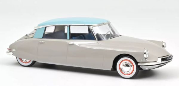 NOREV181763 - 1956 CITROEN DS 19 Gris rosé et turquoise - 1