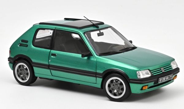 NOREV184847 - PEUGEOT 205 GTi with glass roof 1991 Green - 1