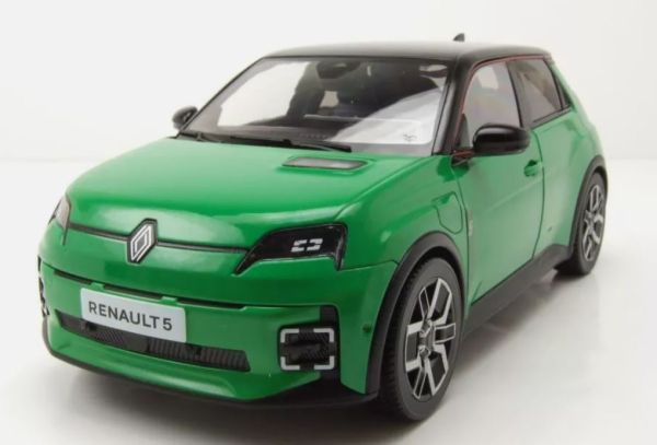 NOREV185502 - RENAULT 5 E-Tech 100% Electric 2024 Pop Green and Black - 1