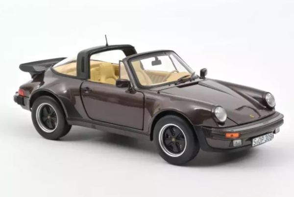 NOREV187665 - PORSCHE 911 Turbo Targa von 1987 braun metallic - 1