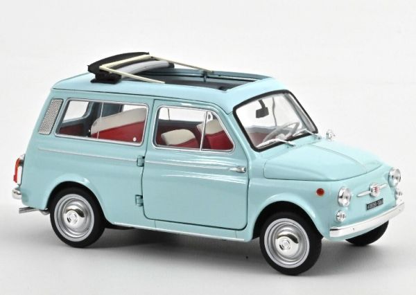 NOREV187742 - FIAT 500 Giardiniera 1964 Aquamarine Blue - 1