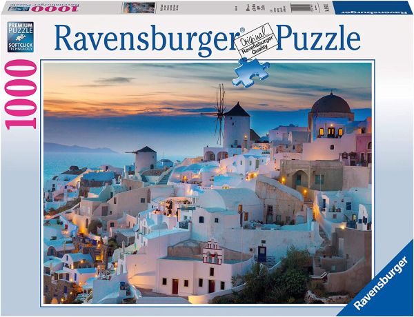 RAV196111 - 1000 Pieces Jigsaw Puzzle Santorini Party - 1