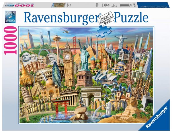 RAV198900 - 1000 Piece Puzzle World landmarks - 1