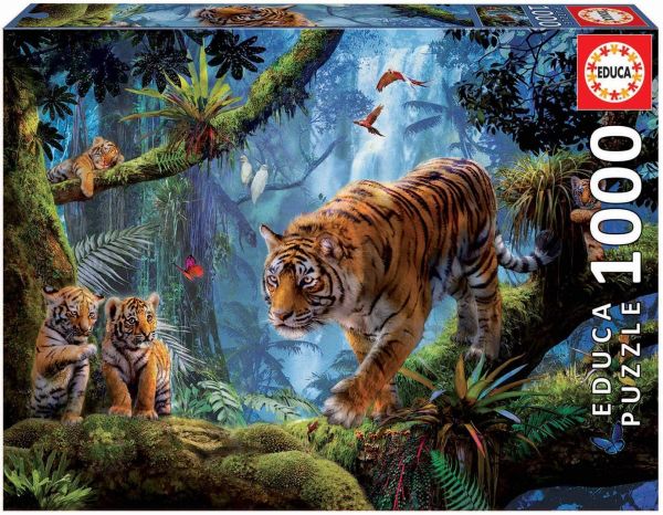 EDU17662 - Puzzle 1000 Pieces Tigers on the tree - 1