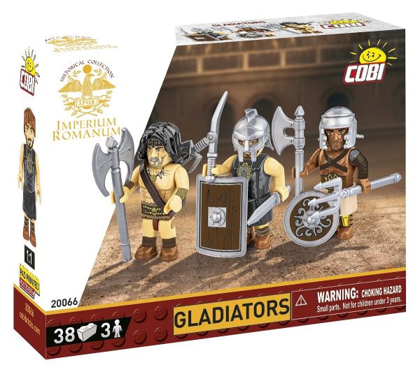 COB20066 - 3 Gladiator figurines with accessories - 38 pieces - 1