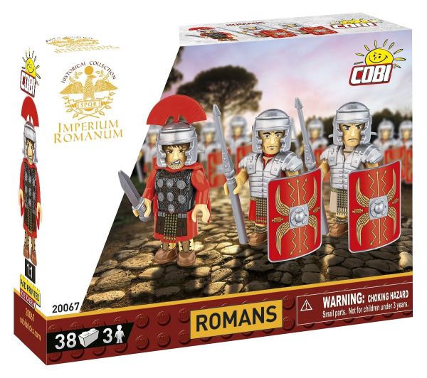 COB20067 - 3 Roman figures with accessories - 38 pieces - 1