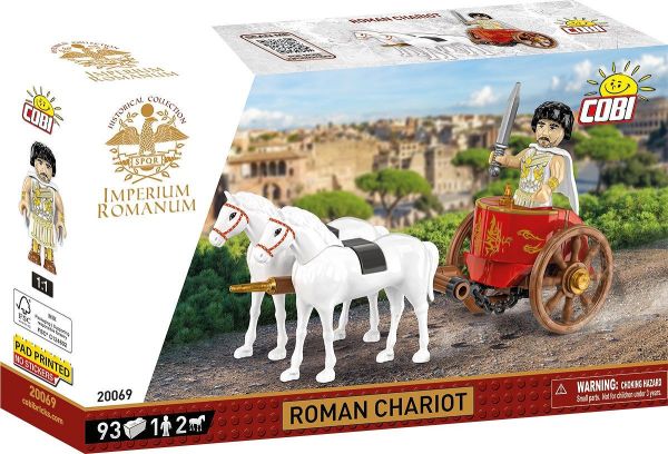 COB20069 - Roman chariot with figurine and horses - 93 Coins - 1