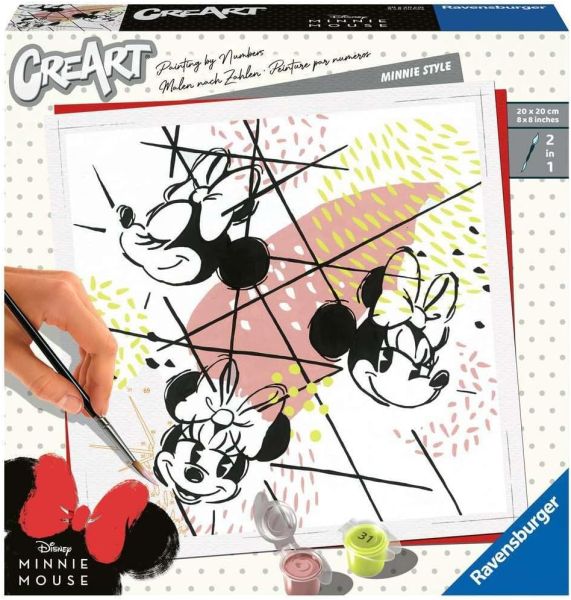 RAV201273 - CreArt DISNEY Minnie Style with paint 20x20 cm - 1