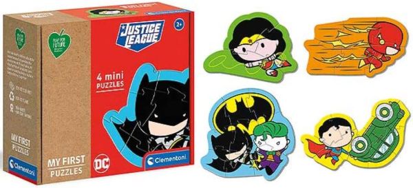 CLE20830 - 4 mini puzzle 3.6.9.12 pieces JUSTICE LEAGUE - 1