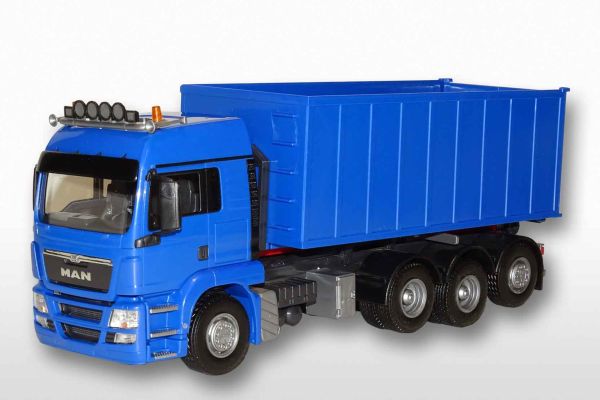 EMEK20894 - MAN TGS 8x4 blue straight truck with ampliroll - 1