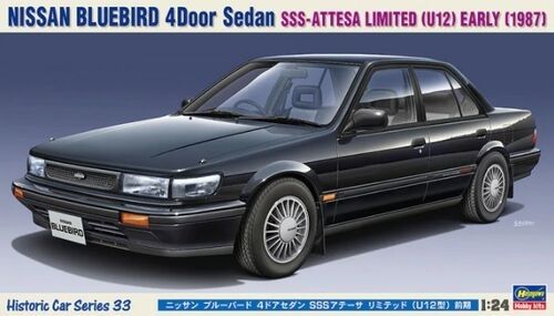 HAW21133 - NISSAN Bluebird Sedan - SSS Attesa 1987 black to be assembled and painted - 1