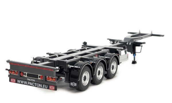 MAR2325 - Expandable chassis PACTON 3 axles for maritime container grey - 1