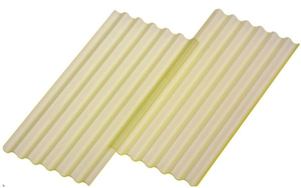 JUW23273 - 6 Yellow corrugated sheets 7.81cm x 3.44cm x 0.07 cm - 1