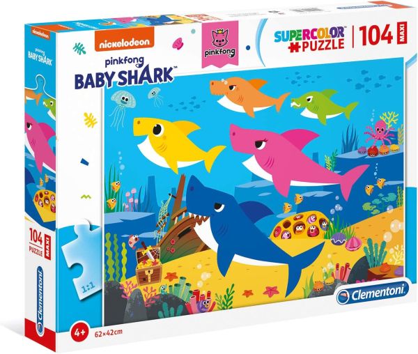 CLE23751 - MAXI Puzzle 104 Pieces BABY SHARK - 1