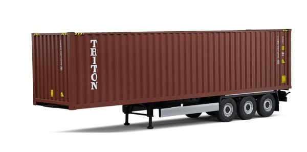 SOL2400501 - Container trailer 3 axles and TRITON container - 1