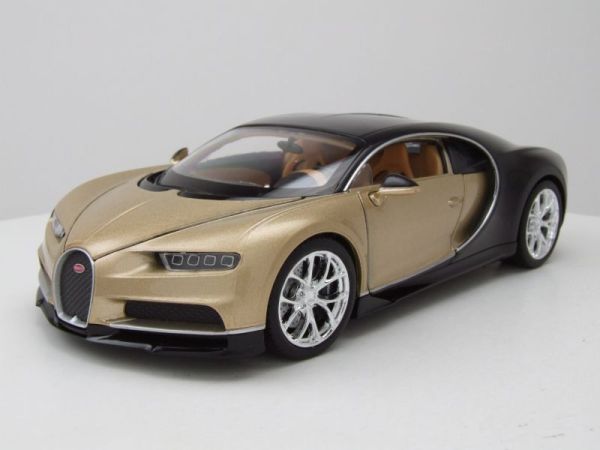 WEL24077GOLD - BUGATTI chiron 2017 Gold and black - 1