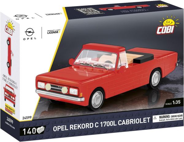 COB24599 - OPEL Rekord C 1700L Cabriolet red - 140 pcs - 1