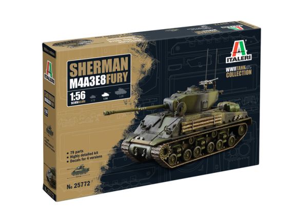 ITA25772 - SHERMAN M4A3E8 Fury tank to assemble and paint - 1