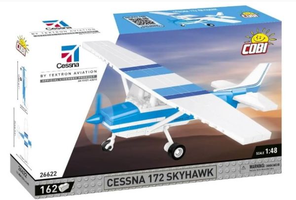 COB26622 - Aircraft CESSNA 172 Skyhawk white and blue - 162 pcs - 1