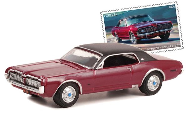 GREEN30371 - MERCURY Cougar XR-7 GT 1967 United States Postal Service blister pack - 1