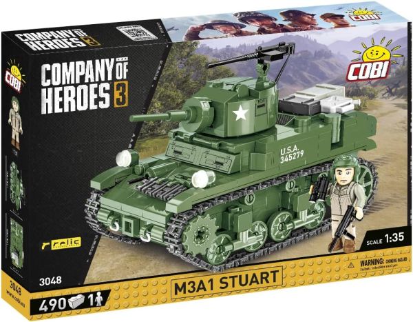 COB3048 - M3A1 STUART Tank - 490 Pieces - 1