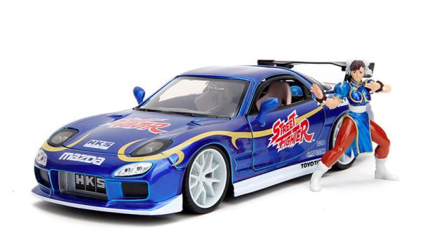 JAD30838 - MAZDA RX-7 with Blue CHUN-LI figure 1993 STREET FIGHTER - 1