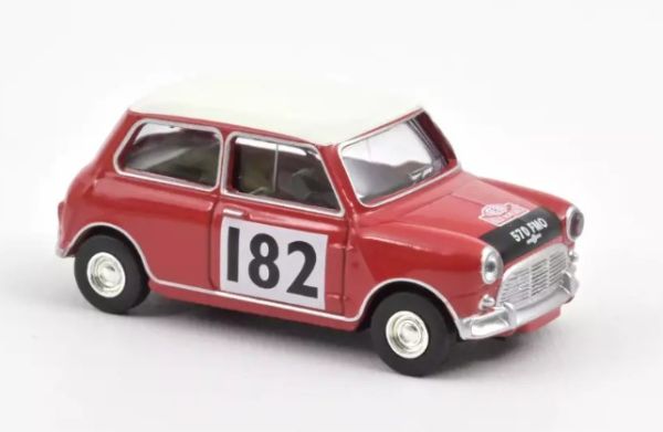 NOREV310522 - MINI COOPER S 1964 Red Tartan with number 182 - 1