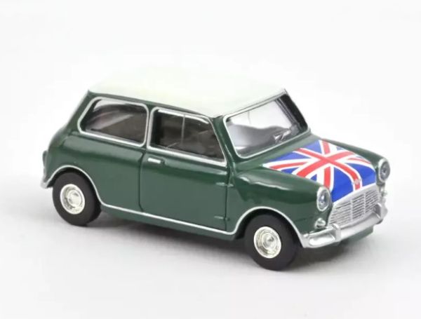 NOREV310524 - 1964 MINI COOPER S Almond green with flag on bonnet - 1