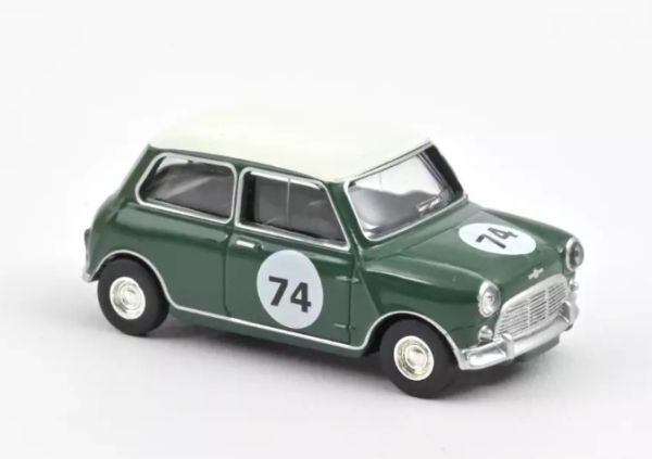 NOREV310525 - 1964 MINI COOPER S Almond green with number 74 - 1