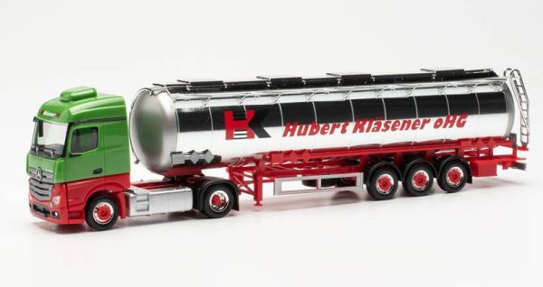 HER315395 - MERCEDES ACTROS STREAMSPACE 4x2 with chrome tanker trailer 3 axles HUBERT KLAESENER - 1