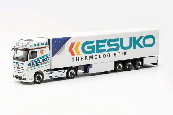 HER315951 - MERCEDES BENS 4x2 Actros G with trailer 3 axles GESUKO white - 1