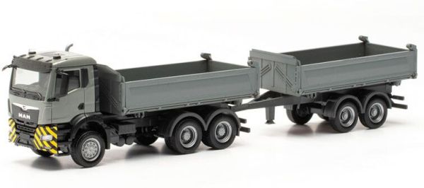 HER316255 - MAN TGS 6x4 dump truck with 2-axle trailer - 1