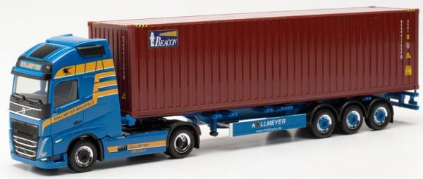 HER316279 - VOLVO 4x2 FH Gl with container 3 axles KOLLMEYER/ BEACON blue - 1