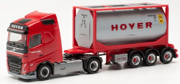 HER316316 - VOLVO 4x2 FH Gl with HOYER 3-axle semi-trailer red - 1