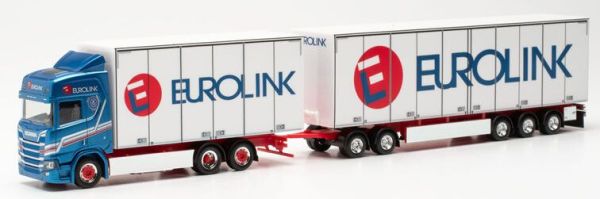 HER316552 - SCANIA 6x2 CR 20 HD with dolly and trailer 3 axles EUROLINK blue - 1