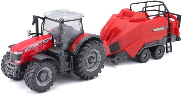 BUR31667 - MASSEY FERGUSON 8740S with baler - 1