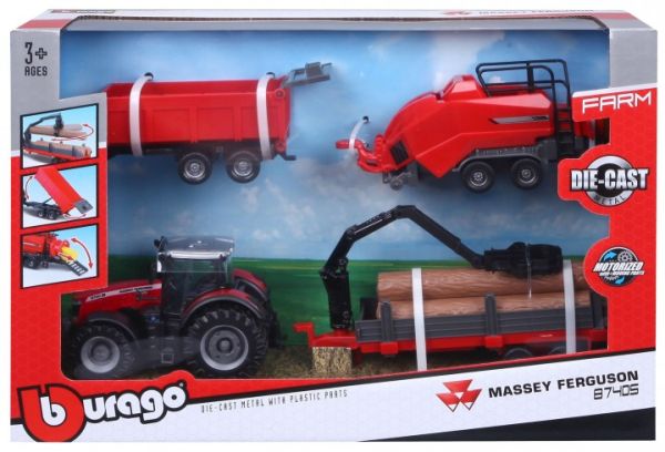 BUR31668MF - MASSEY FERGUSON 8740S with 3 trailers - 1