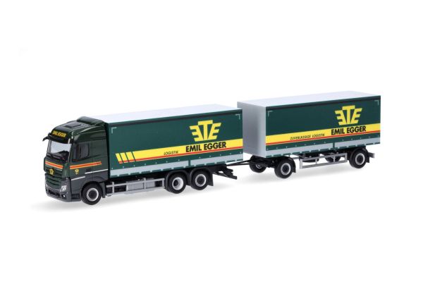 HER316835 - MERCEDES-BENZ S 2.5 6x2 with 1+1 tarpaulin trailer EMIL EGGER - 1