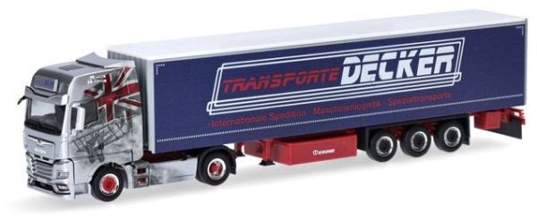 HER317313 - MAN TGX GX 4x2 with DECKER DUREN 3-axle tarpaulin trailer - 1