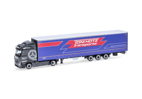 HER317573 - MERCEDES-ACTROS Streamspace 4x2 with tarpaulin trailer 3 Axles TONI HOTZ - 1