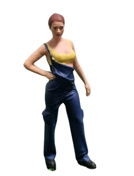 ATLAN32004_BLEU_JAUNE - Mechanic in blue and yellow overalls - 1