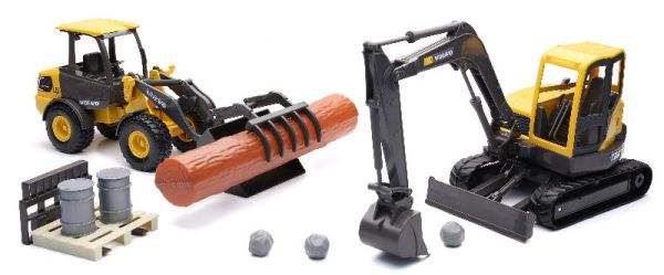 NEW32153 - VOLVO L25 loader and ECR88D mini-excavator set with accessories - 1