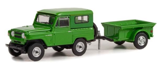 GREEN32250-A - 1972 NISSAN Patrol with Cargo Trailer 1 Axle under blister - 1